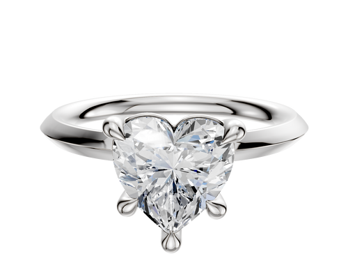 Platinum 4 Prong Basket Classic Knife Edge 2.0mm Engagement Ring