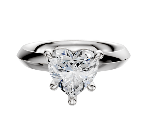 Platinum 4 Prong Basket Classic Knife Edge 3.0mm Engagement Ring