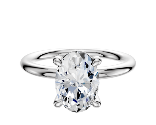 Platinum 4 Prong Basket Classic Dome 2.0mm Engagement Ring