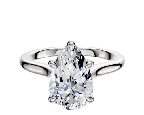 Platinum 4 Prong Basket Cathedral Dome 2.0mm Engagement Ring