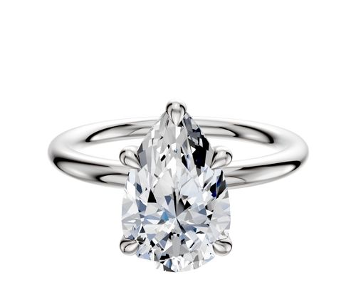 Platinum 4 Prong Basket Classic Dome 2.0mm Engagement Ring