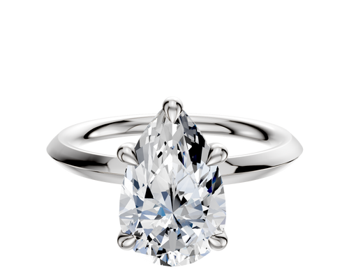 Platinum 4 Prong Basket Classic Knife Edge 2.0mm Engagement Ring