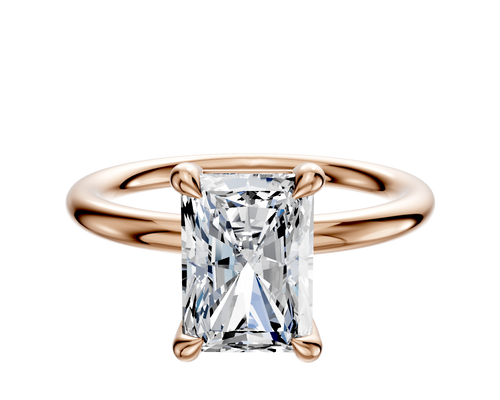 18K Rose Gold 4 Prong Basket Classic Dome 2.0mm Engagement Ring