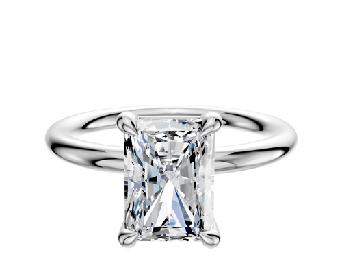 Platinum 4 Prong Basket Classic Dome 2.0mm Engagement Ring