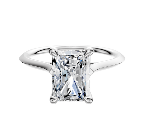 Platinum 4 Prong Basket Cathedral Knife Edge 1.5mm Engagement Ring
