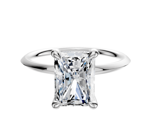 Platinum 4 Prong Basket Classic Knife Edge 1.5mm Engagement Ring