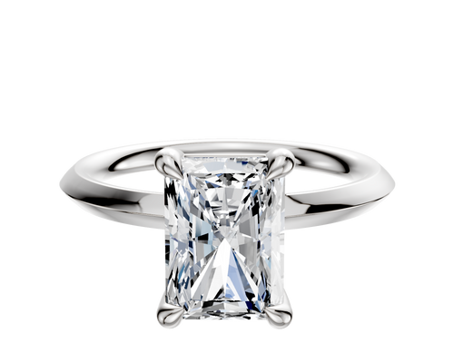 Platinum 4 Prong Basket Classic Knife Edge 2.0mm Engagement Ring