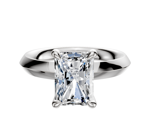 Platinum 4 Prong Basket Classic Knife Edge 3.0mm Engagement Ring