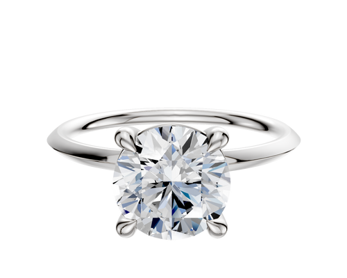 Platinum 4 Prong Basket Classic Knife Edge 1.5mm Engagement Ring
