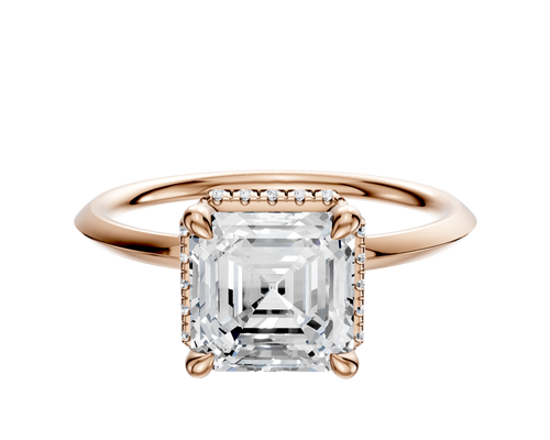 18K Rose Gold 4 Prong Collar Classic Knife Edge 1.5mm Engagement Ring