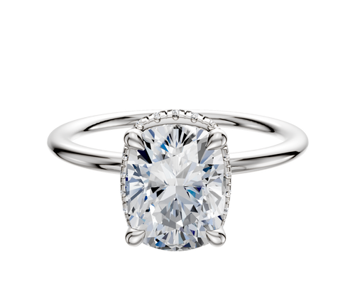 Platinum 4 Prong Collar Classic Dome 1.5mm Engagement Ring