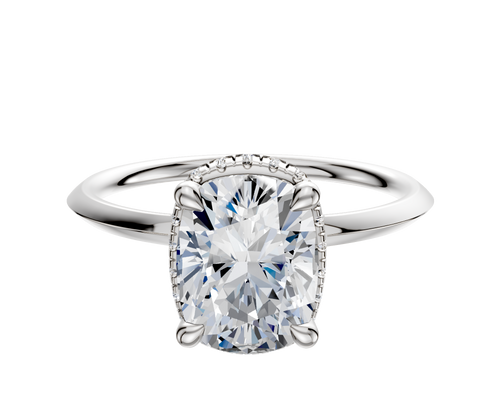 14K White Gold 4 Prong Collar Classic Knife Edge 1.5mm Engagement Ring