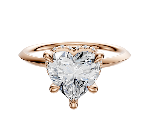 18K Rose Gold 4 Prong Collar Classic Knife Edge 1.5mm Engagement Ring