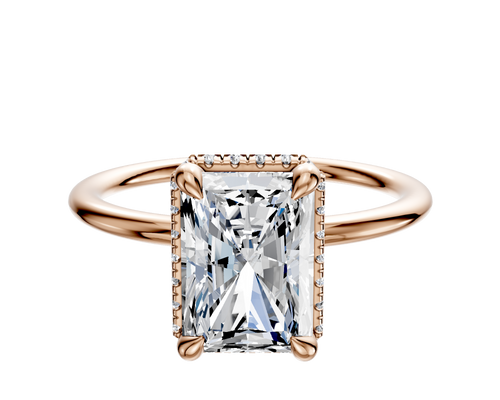 14K Rose Gold 4 Prong Collar Classic Dome 1.5mm Engagement Ring