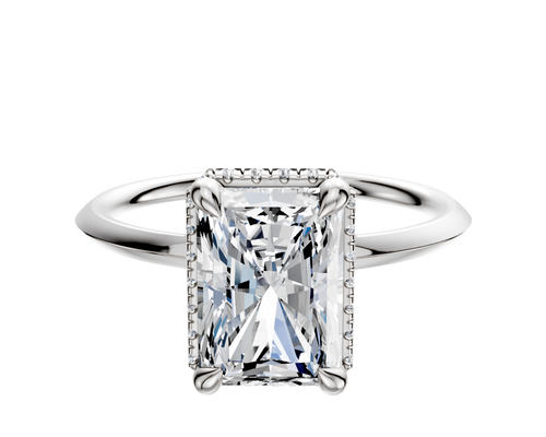 Platinum 4 Prong Collar Classic Knife Edge 1.5mm Engagement Ring
