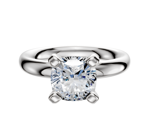 Platinum 4 Prong Classic Dome 3.0mm Engagement Ring