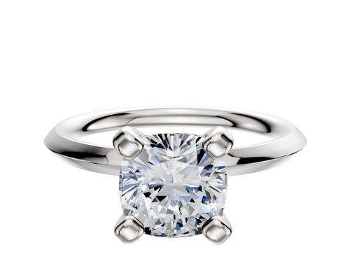 Platinum 4 Prong Classic Knife Edge 2.0mm Engagement Ring