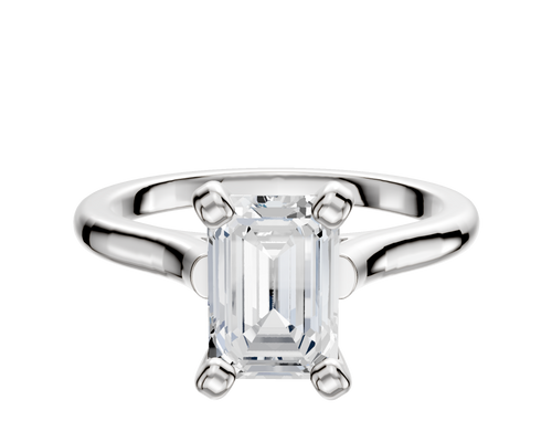 Platinum 4 Prong Cathedral Dome 2.0mm Engagement Ring