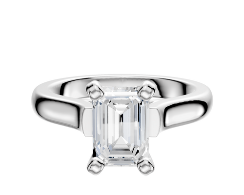 Platinum 4 Prong Cathedral Dome 3.0mm Engagement Ring