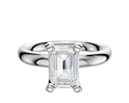 Platinum 4 Prong Classic Dome 3.0mm Engagement Ring