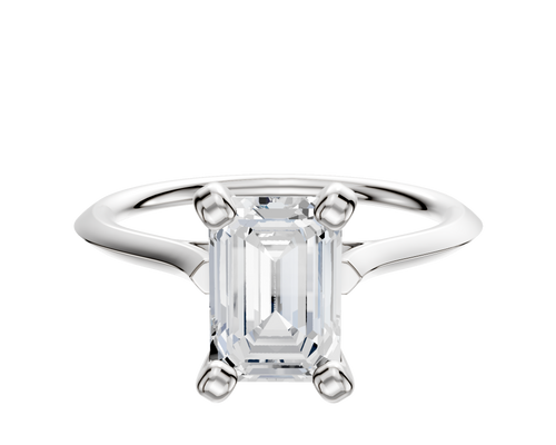 Platinum 4 Prong Cathedral Knife Edge 1.5mm Engagement Ring