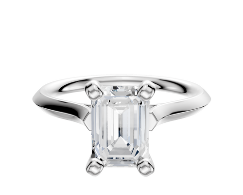 Platinum 4 Prong Cathedral Knife Edge 2.0mm Engagement Ring