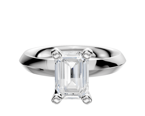 Platinum 4 Prong Classic Knife Edge 3.0mm Engagement Ring