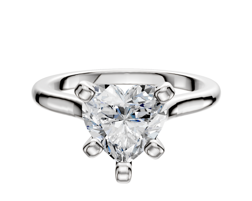 18K White Gold 4 Prong Cathedral Dome 2.0mm Engagement Ring