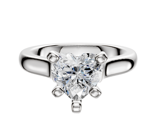 Platinum 4 Prong Cathedral Dome 3.0mm Engagement Ring
