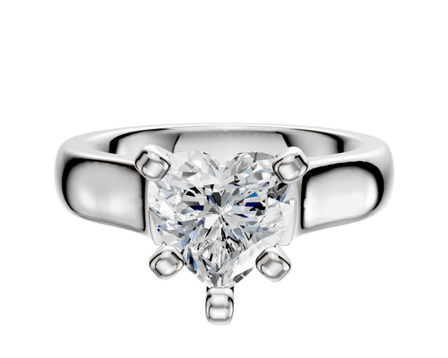 Platinum 4 Prong Cathedral Dome 4.0mm Engagement Ring
