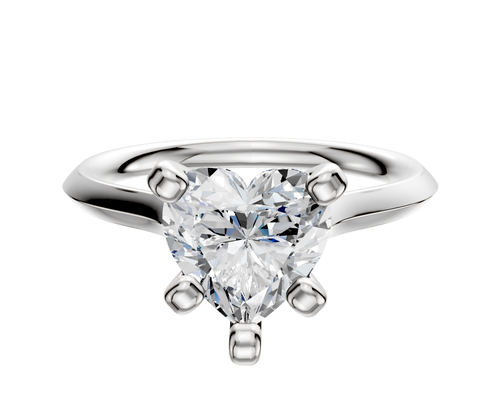 14K White Gold 4 Prong Cathedral Knife Edge 2.0mm Engagement Ring