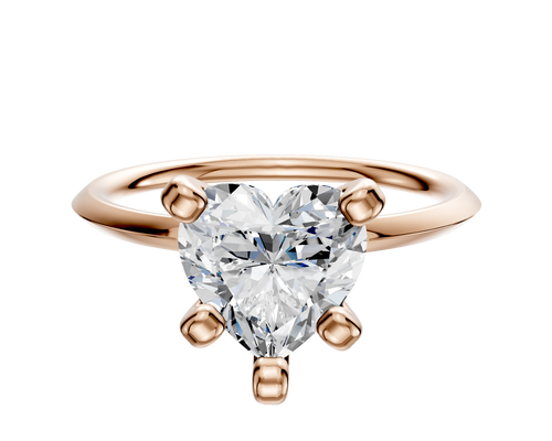 18K Rose Gold 4 Prong Classic Knife Edge 1.5mm Engagement Ring