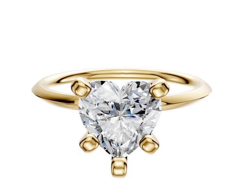 18K Yellow Gold 4 Prong Classic Knife Edge 1.5mm Engagement Ring