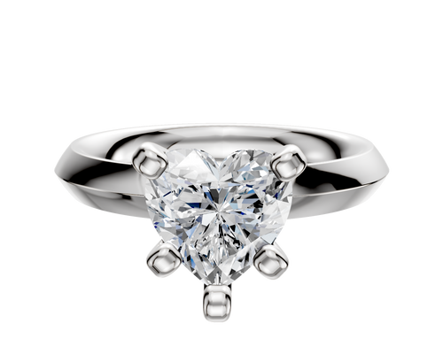 Platinum 4 Prong Classic Knife Edge 3.0mm Engagement Ring