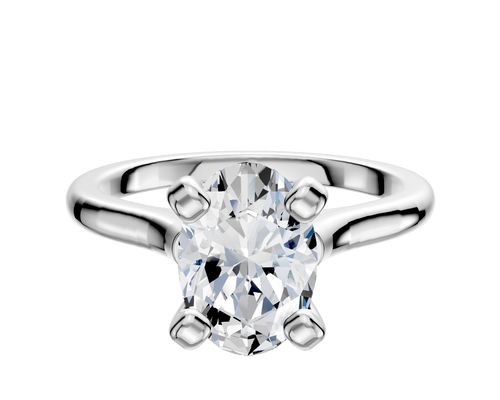 Platinum 4 Prong Cathedral Dome 2.0mm Engagement Ring