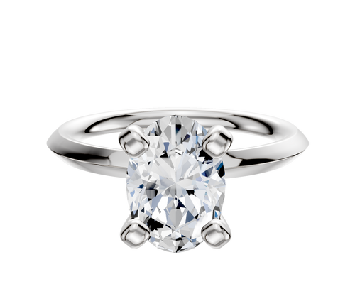 Platinum 4 Prong Classic Knife Edge 2.0mm Engagement Ring