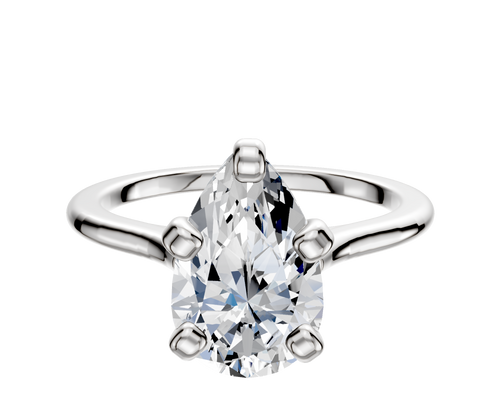 Platinum 4 Prong Cathedral Dome 1.5mm Engagement Ring