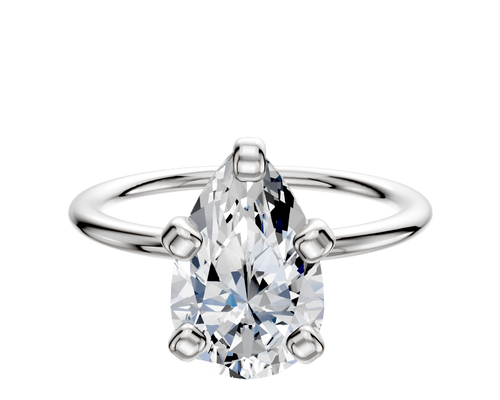 Platinum 4 Prong Classic Dome 1.5mm Engagement Ring