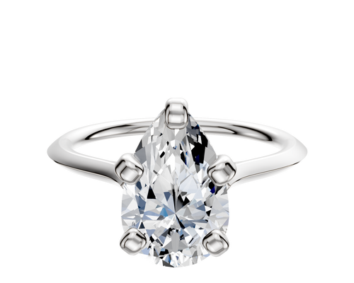 Platinum 4 Prong Cathedral Knife Edge 1.5mm Engagement Ring