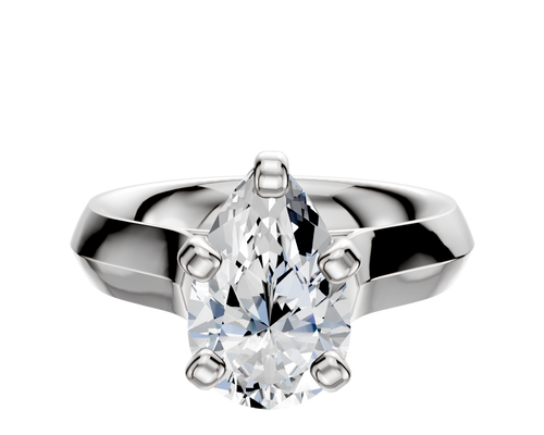 Platinum 4 Prong Cathedral Knife Edge 4.0mm Engagement Ring