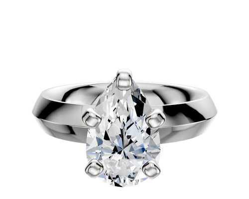 Platinum 4 Prong Classic Knife Edge 4.0mm Engagement Ring