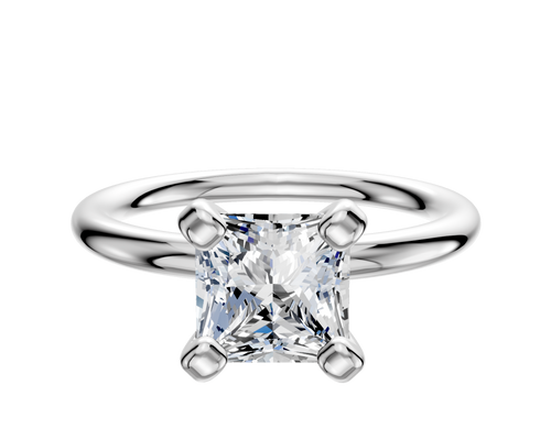 Platinum 4 Prong Classic Dome 2.0mm Engagement Ring