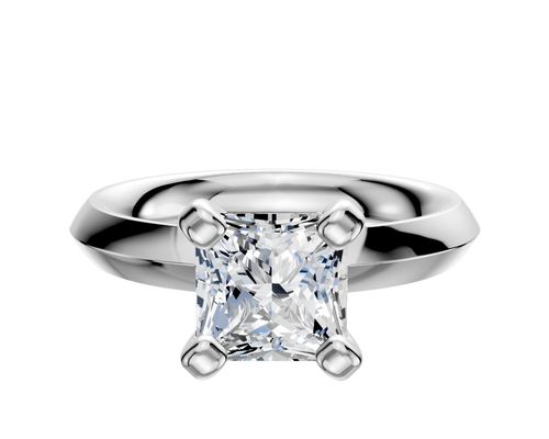 Platinum 4 Prong Classic Knife Edge 3.0mm Engagement Ring