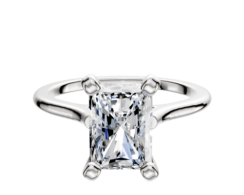 Platinum 4 Prong Cathedral Dome 1.5mm Engagement Ring