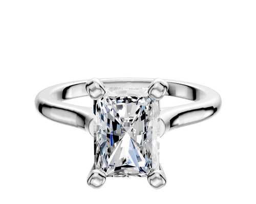 Platinum 4 Prong Cathedral Dome 2.0mm Engagement Ring
