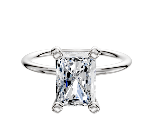 Platinum 4 Prong Classic Dome 1.5mm Engagement Ring