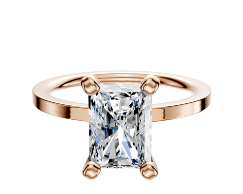 14K Rose Gold 4 Prong Classic Flat 1.5mm Engagement Ring