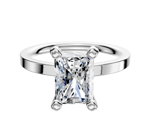 Platinum 4 Prong Classic Flat 2.0mm Engagement Ring