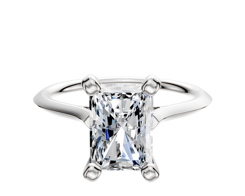 Platinum 4 Prong Cathedral Knife Edge 1.5mm Engagement Ring