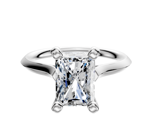 Platinum 4 Prong Cathedral Knife Edge 2.0mm Engagement Ring